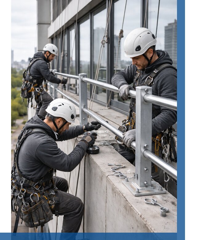 Монтаж ограждений на высоте в Нижневартовске, от 1243 р. | ВЫСОТНИК-Нжт