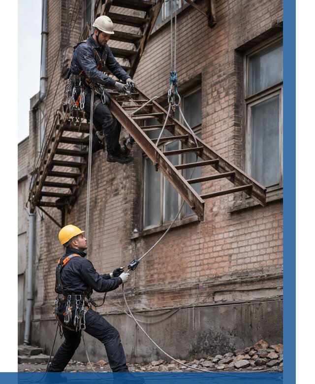 Демонтаж пожарной лестницы в Нижневартовске от 12432 р. | ВЫСОТНИК-Нжт