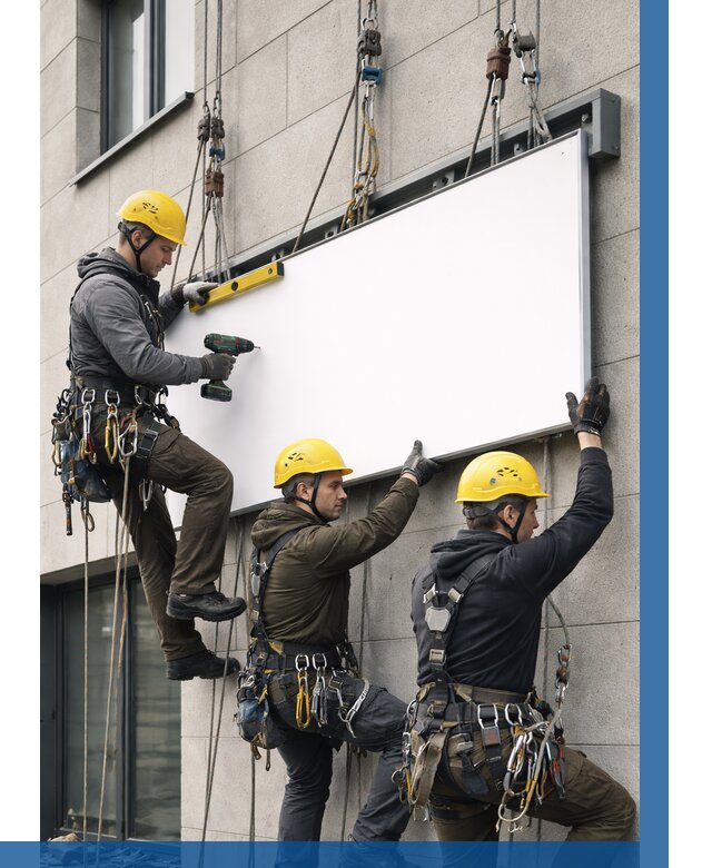 Монтаж рекламной вывески в Нижневартовске от 8288 р. | ВЫСОТНИК-Нжт