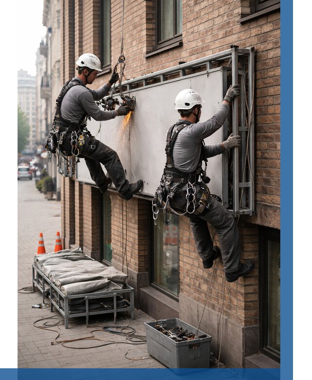 Демонтаж рекламной вывески в Нижневартовске от 6734 р. | ВЫСОТНИК-Нжт