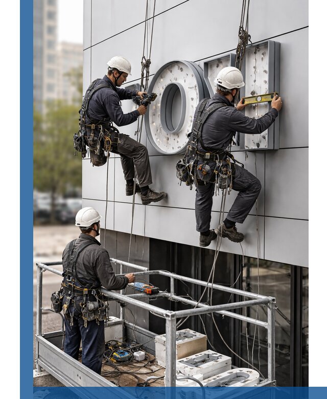 Профессиональный монтаж световых букв в Нижневартовске под ключ