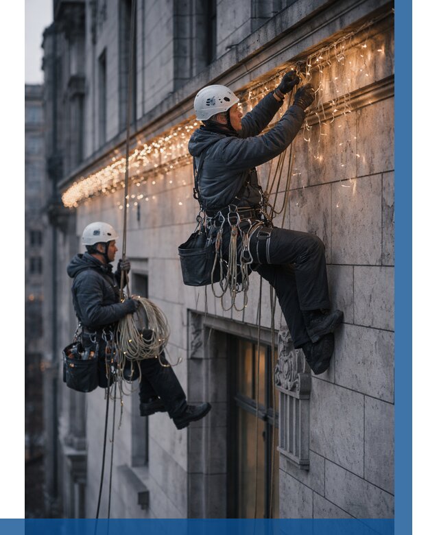 Монтаж новогодней иллюминации в Нижневартовске от 8806 р. | ВЫСОТНИК-Нжт