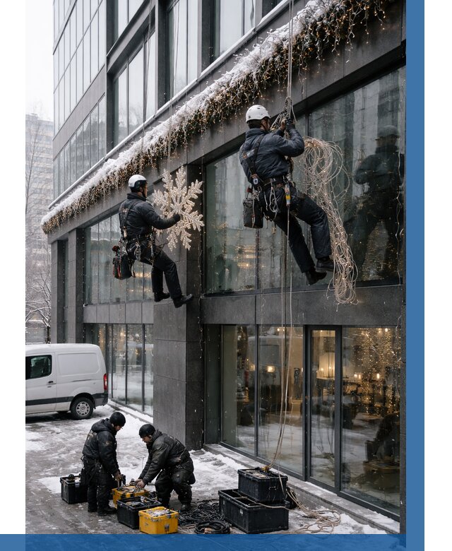 Демонтаж новогоднего оформления в Нижневартовске от 5698 р. | ВЫСОТНИК-Нжт