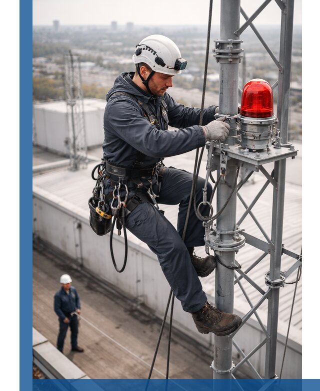 Монтаж заградительных огней и обслуживание объектов в Нижневартовске