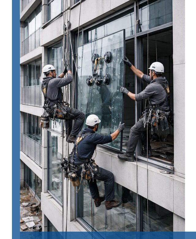 Фасадное остекление и монтаж витражей зданий в Нижневартовске под ключ