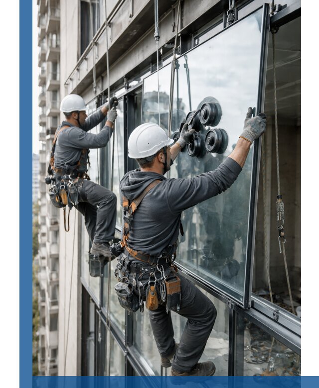 Витражное остекление фасадов и лоджий в Нижневартовске под ключ