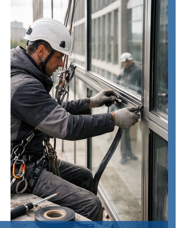 Ремонт витражных конструкций в Нижневартовске от 3626 р. | ВЫСОТНИК-Нжт