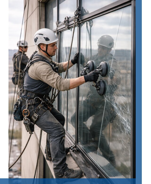 Замена стекла в витраже в Нижневартовске под ключ от 8806 р. | ВЫСОТНИК-Нжт