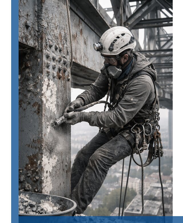 Удаление старой краски с металлических конструкций в Нижневартовске