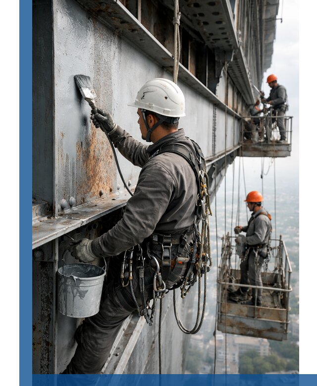 Покраска металлоконструкций на высоте в Нижневартовске профессионально