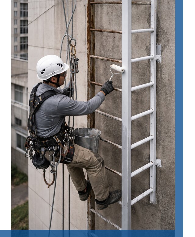 Покраска пожарных лестниц в Нижневартовске от 4662 р. | ВЫСОТНИК-Нжт