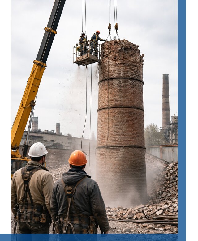 Демонтаж дымовой трубы в Нижневартовске от 93240 р. | ВЫСОТНИК-Нжт, смета