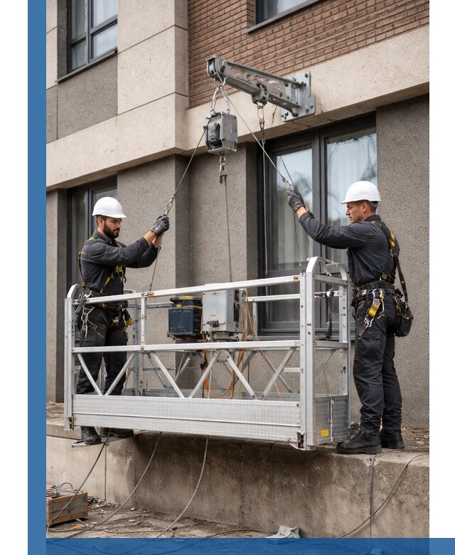 Монтаж и подъем фасадной люльки в Нижневартовске с гарантией безопасности