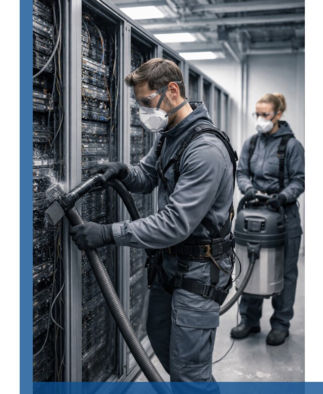 Обеспыливание серверной комнаты в Нижневартовске, профессиональная очистка