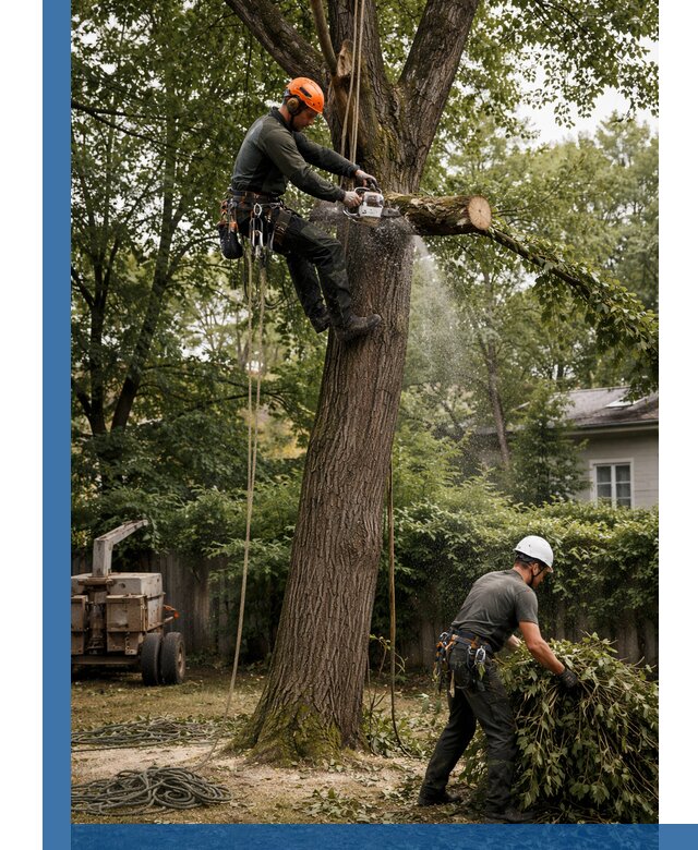 Кронирование деревьев в Нижневартовске, безопасная высотная обрезка