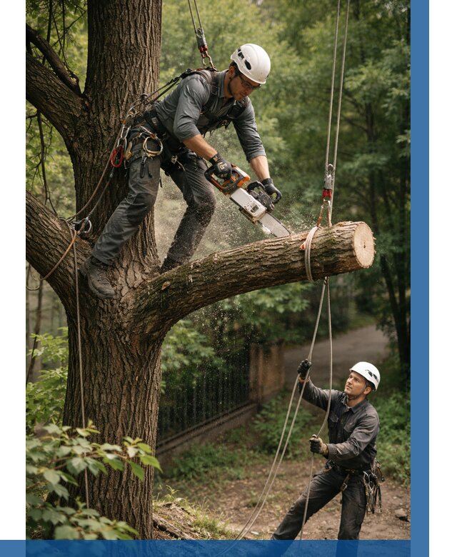 Спил деревьев альпинистами в Нижневартовске от 8288 р. | ВЫСОТНИК-Нжт
