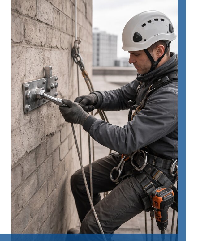 Установка анкерных точек в Нижневартовске от 3626 р. | ВЫСОТНИК-Нжт