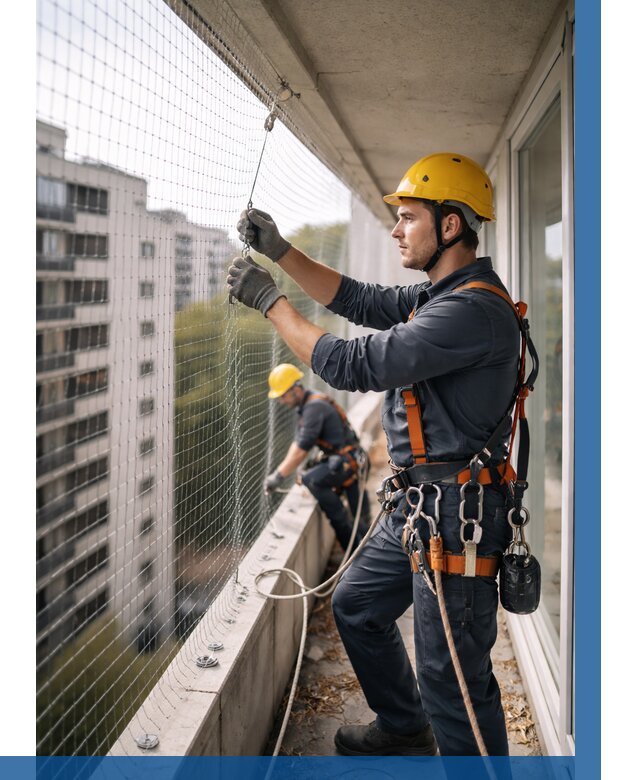 Монтаж сетки от птиц в Нижневартовске от 4662 р. | ВЫСОТНИК-Нжт