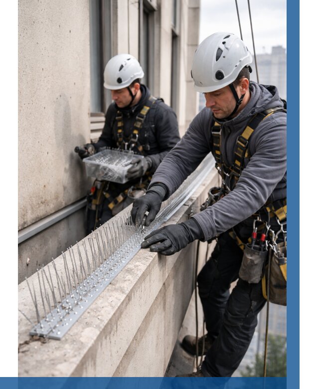 Установка шипов от птиц в Нижневартовске от 881 р. | ВЫСОТНИК-Нжт